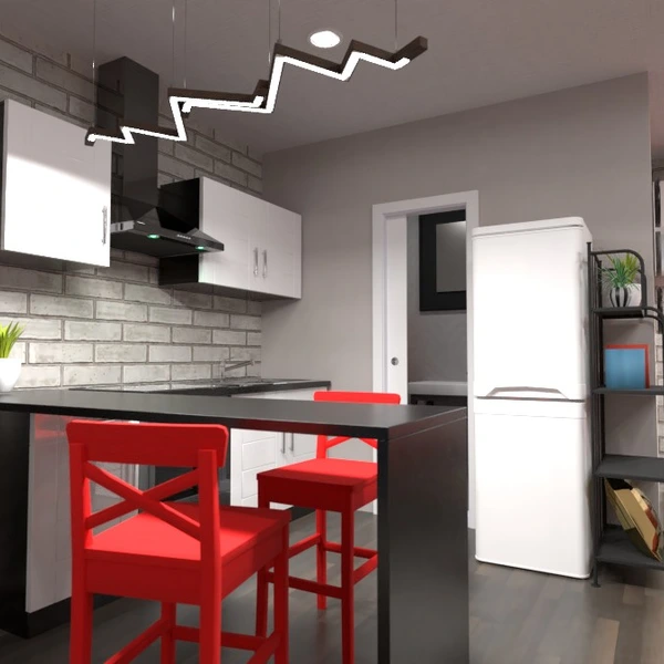 zdjęcia łazienka kuchnia oświetlenie mieszkanie typu studio pomysły
