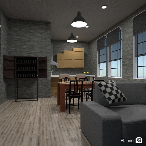 LOFT interior style Free Online Design 3D House Ideas by Planner 5D