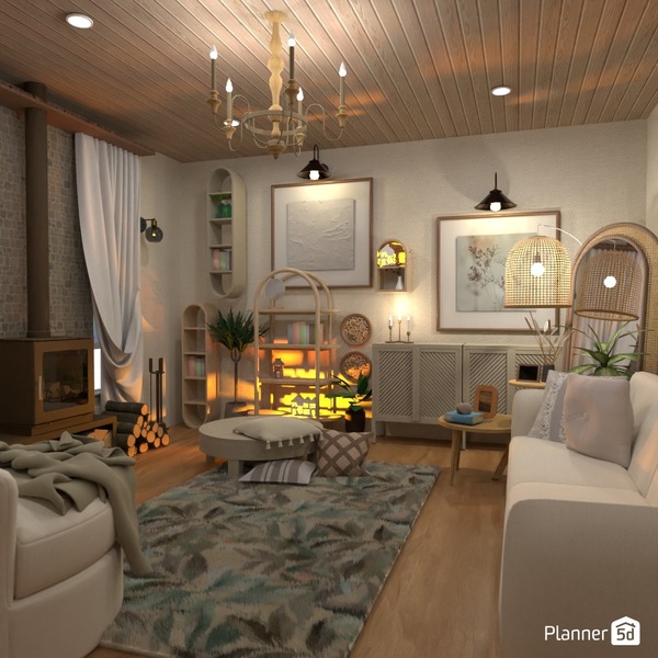 Quarto aconchegante - Free Online Design | 3D House Ideas - by Planner 5D