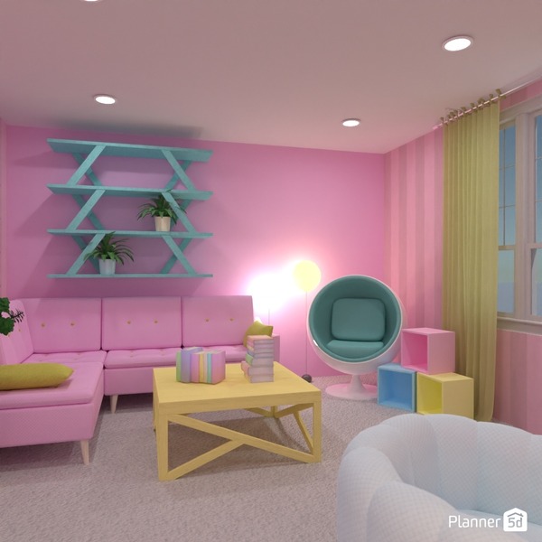 Bubble gum interior - Free Online Design | 3D House Ideas - by Planner 5D