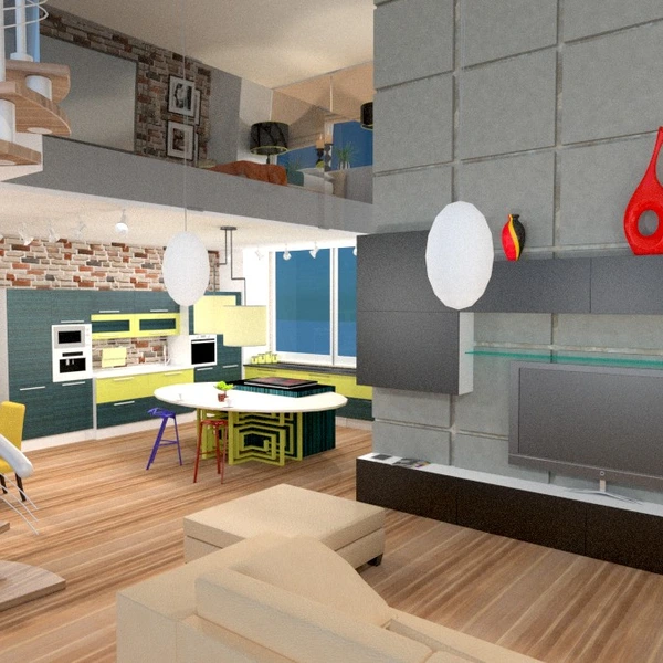 zdjęcia meble wystrój wnętrz jadalnia mieszkanie typu studio pomysły