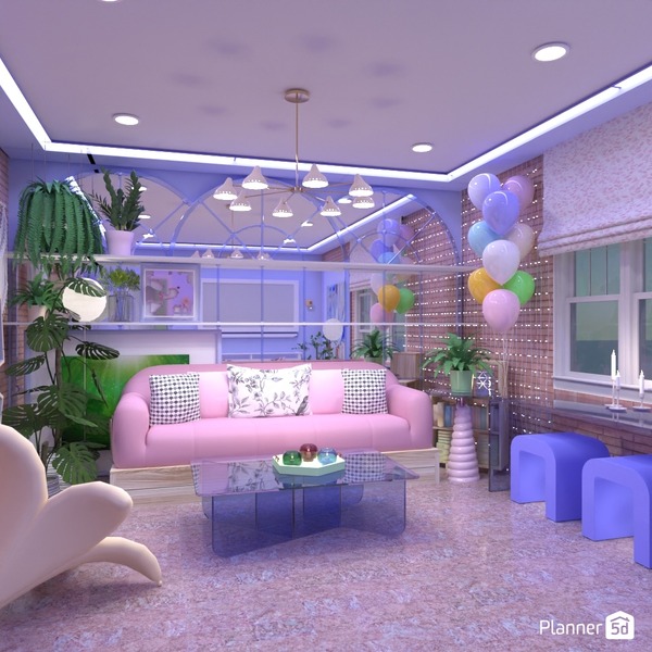 Bubble gum interior - Free Online Design | 3D House Ideas - by Planner 5D
