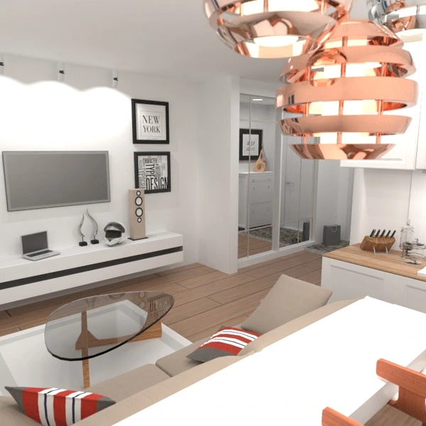 zdjęcia mieszkanie wystrój wnętrz pokój dzienny kuchnia mieszkanie typu studio pomysły