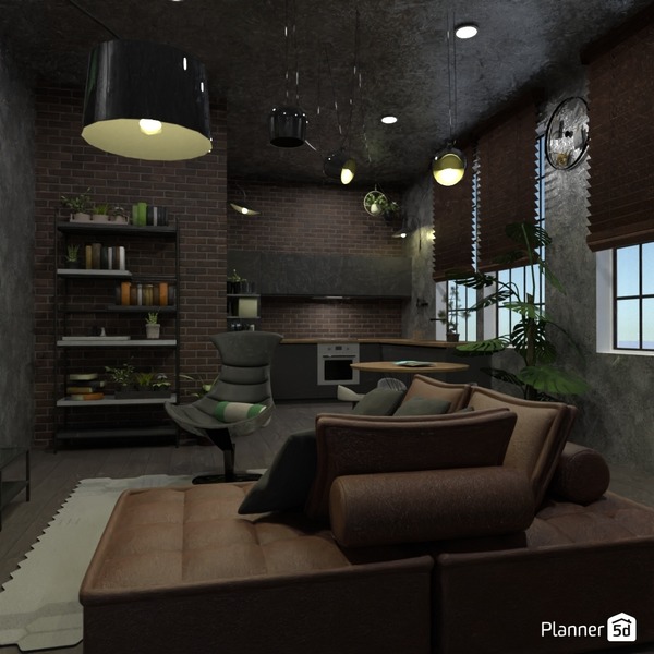 LOFT interior style Free Online Design 3D House Ideas by Planner 5D