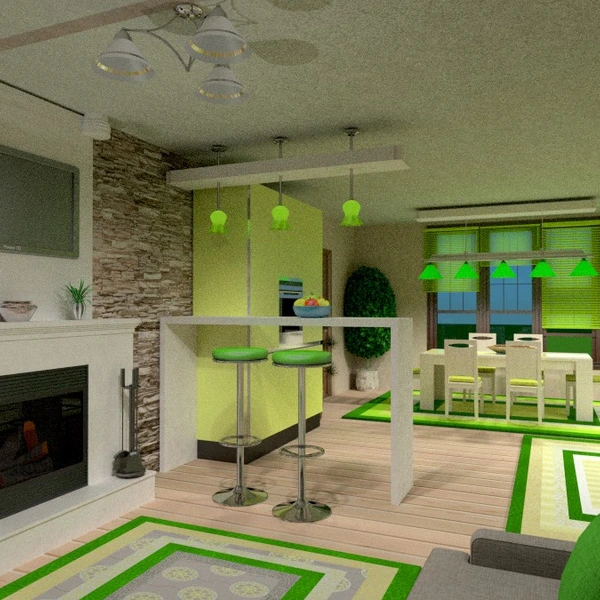 zdjęcia meble oświetlenie jadalnia mieszkanie typu studio pomysły