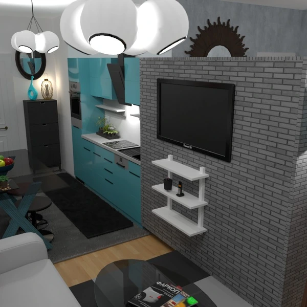 zdjęcia kuchnia mieszkanie typu studio pomysły