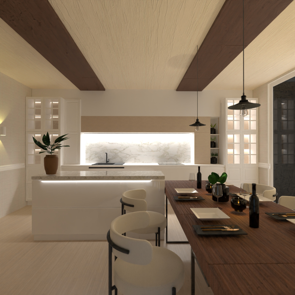 Brown and White Kitchen #11487224 by Editors Choice