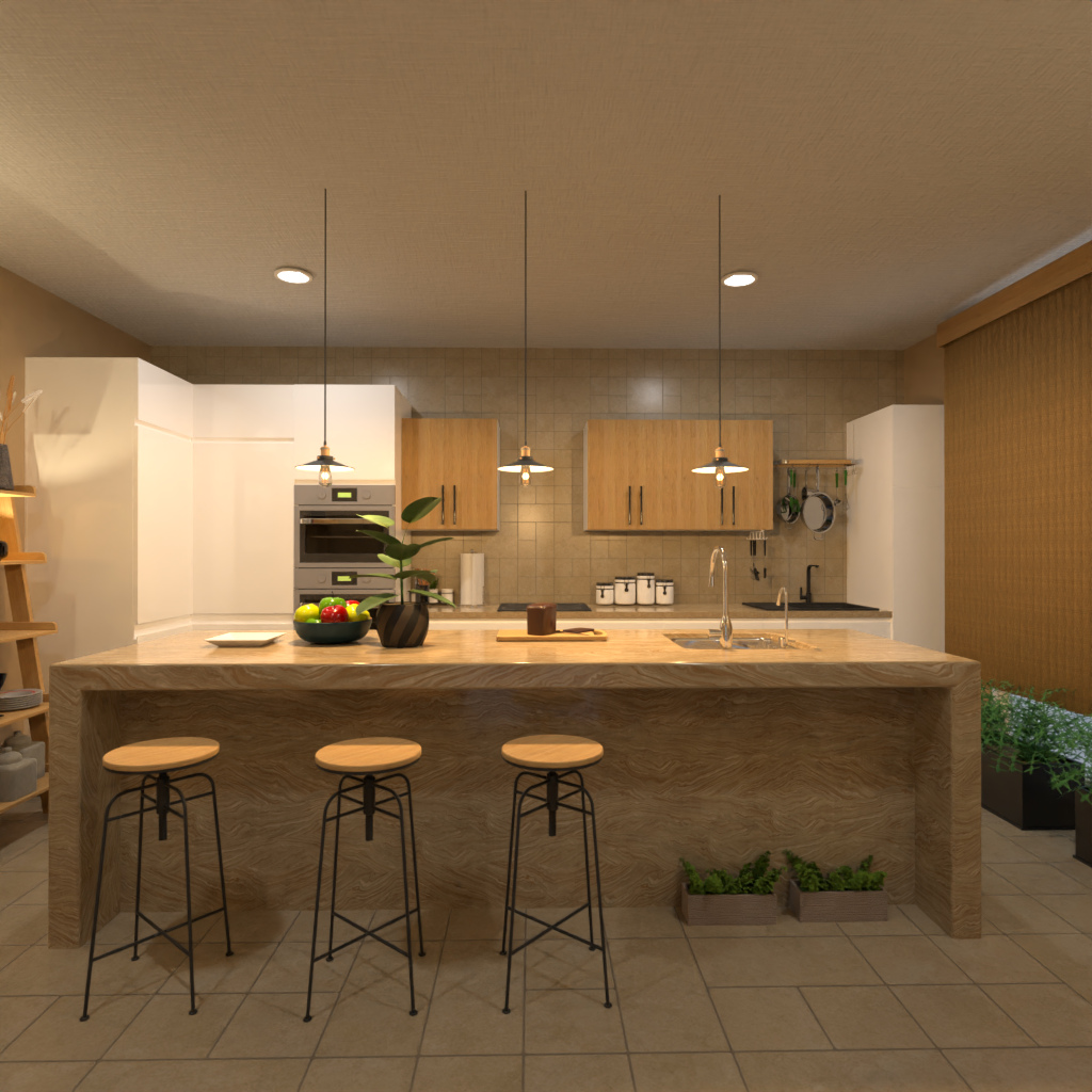 Brown and White Kitchen #11488400 by Editors Choice