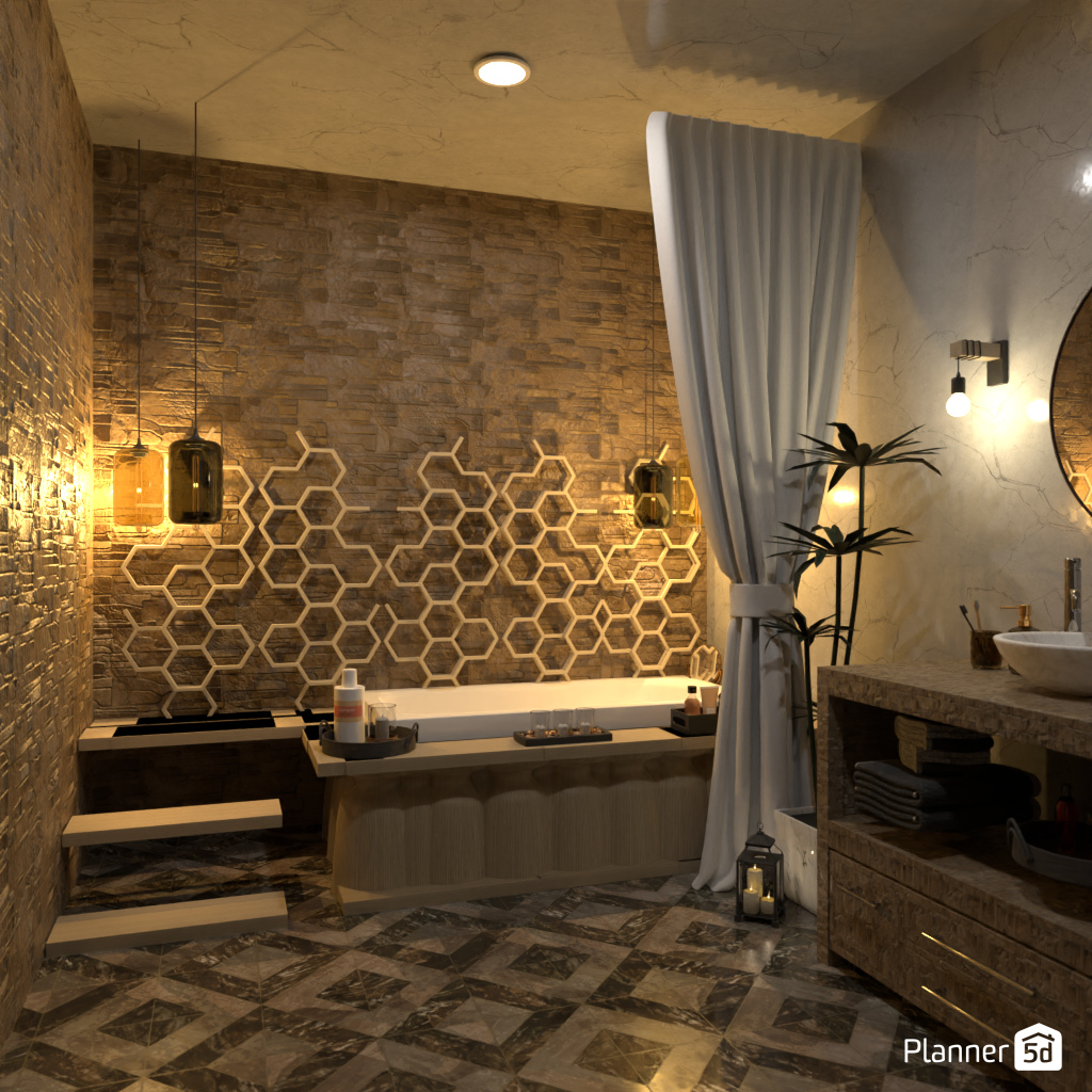 Bath with candles #19241008 by Editors Choice