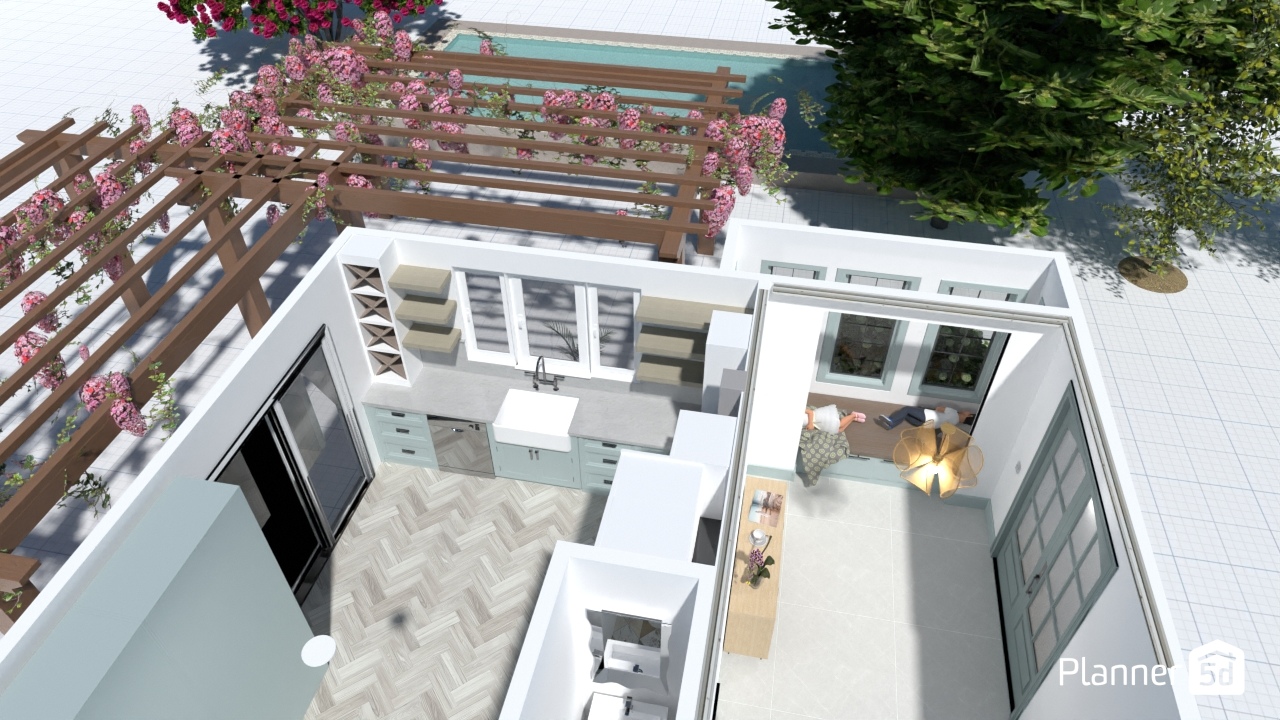 Pool House - Built In Nook #35762963 by Rae3D Interior & Exterior Concepts