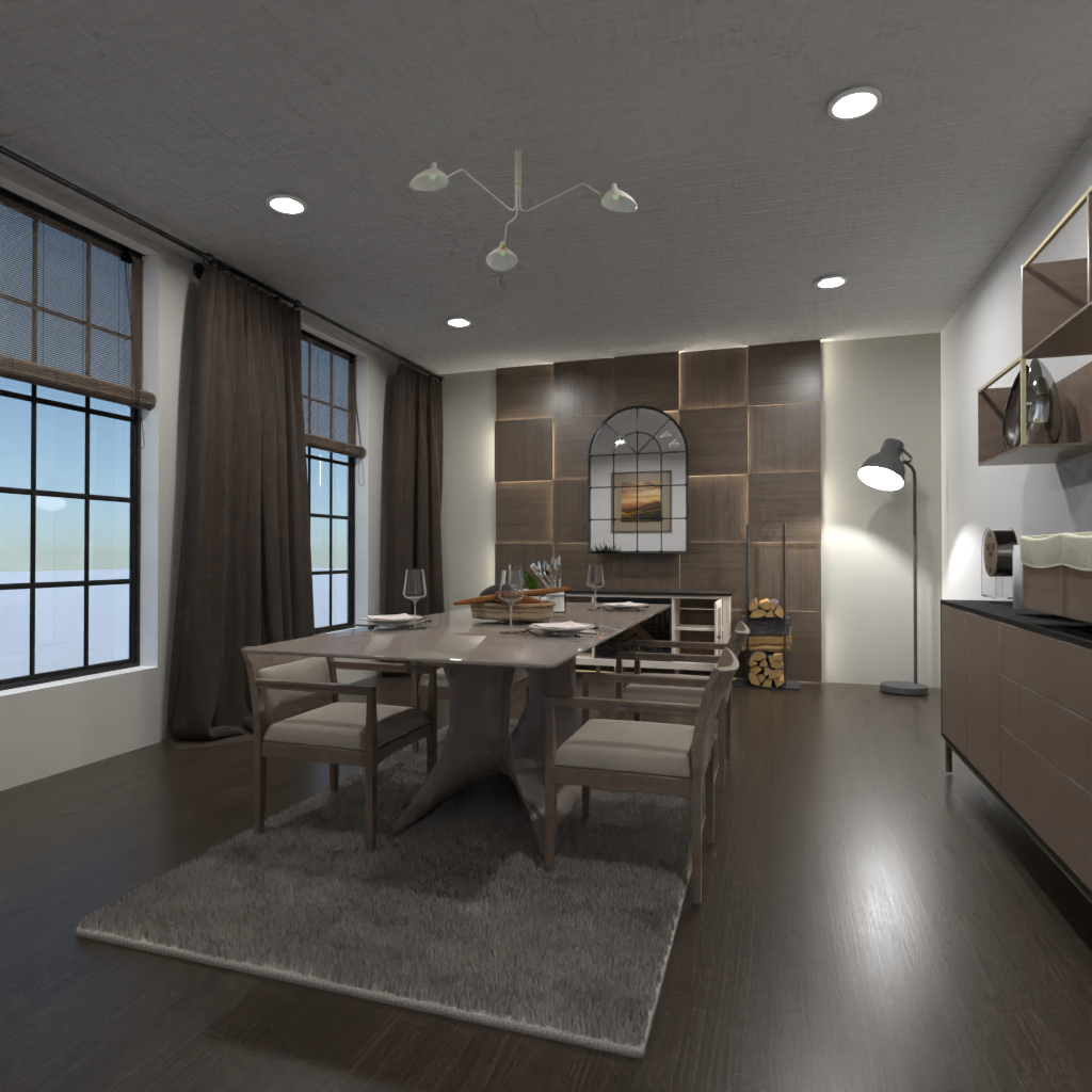 Industrial dining room #12606135 by Editors Choice