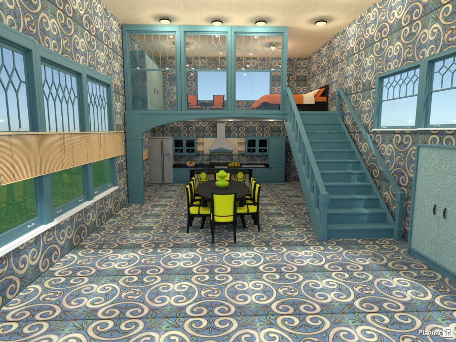 blue tiled beach townhouse #2063215 by Joy Suiter