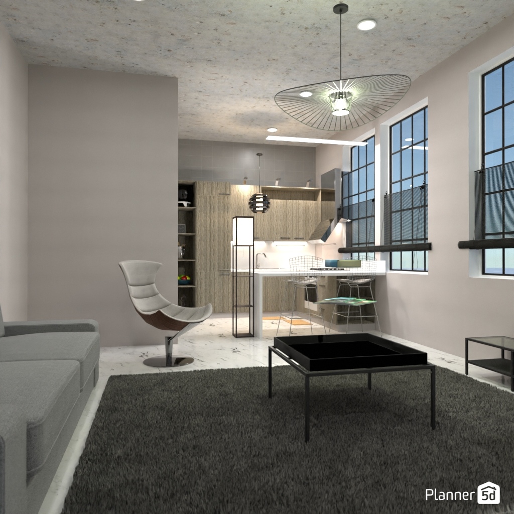 LOFT interior style - Free Online Design | 3D House Ideas - by Planner 5D