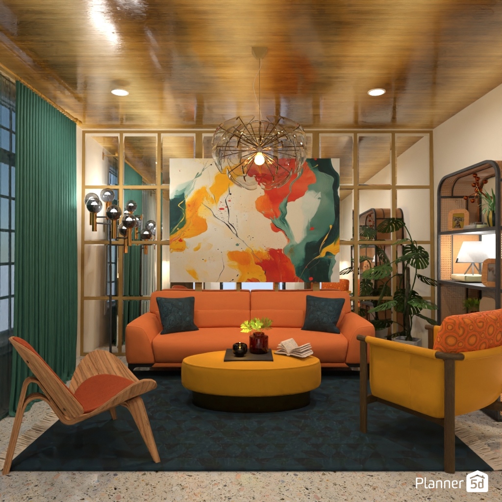 Orange sofa #32023884 by Editors Choice