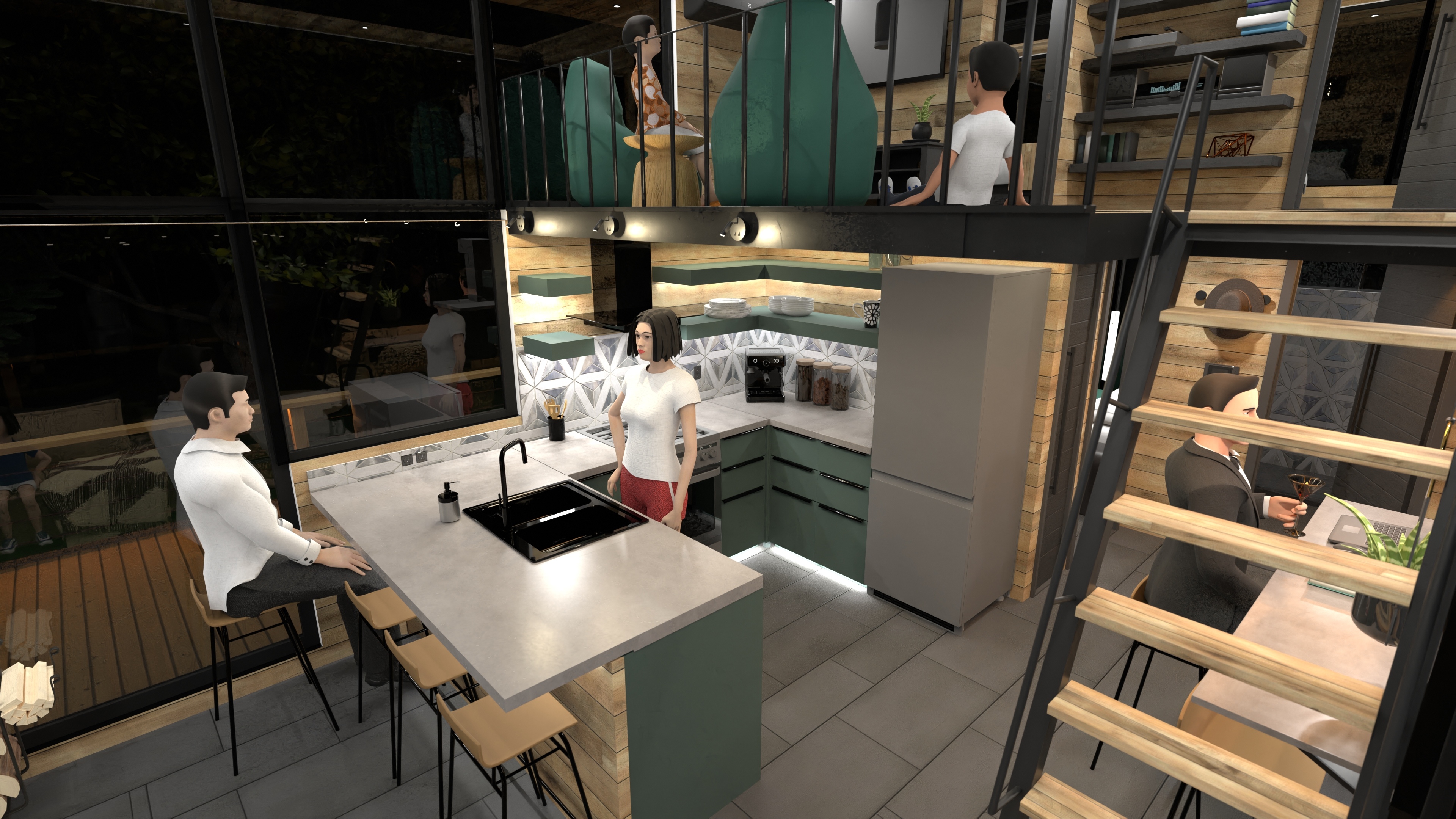Biscayne | Kitchen v2 - Free Online Design | 3D House Ideas - by Planner 5D