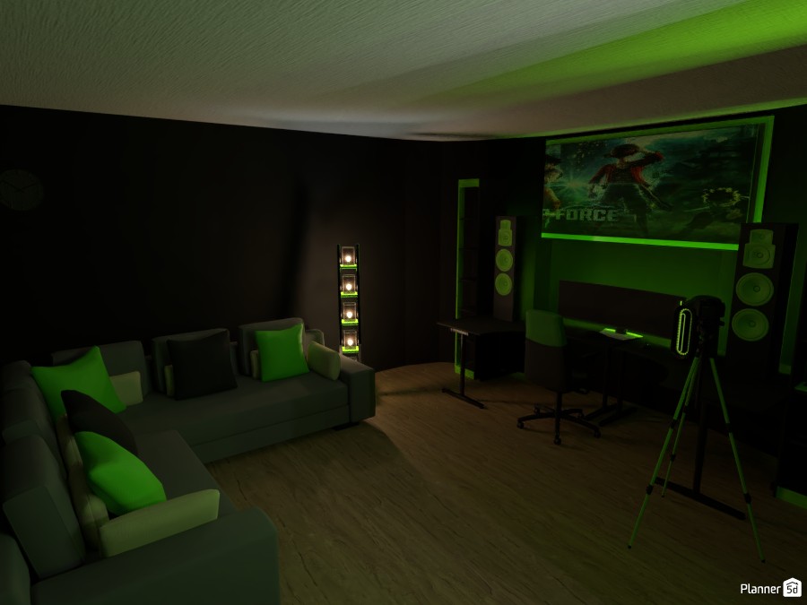 tolerantie goedkoop Terminologie Gaming room - Free Online Design | 3D Studio Floor Plans by Planner 5D