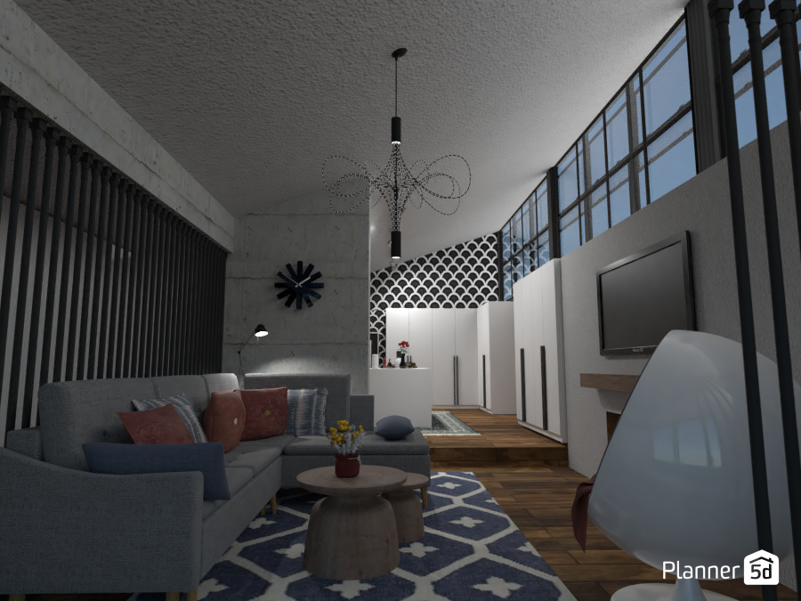 under roof living room #6287481 Por Micaela Maccaferri
