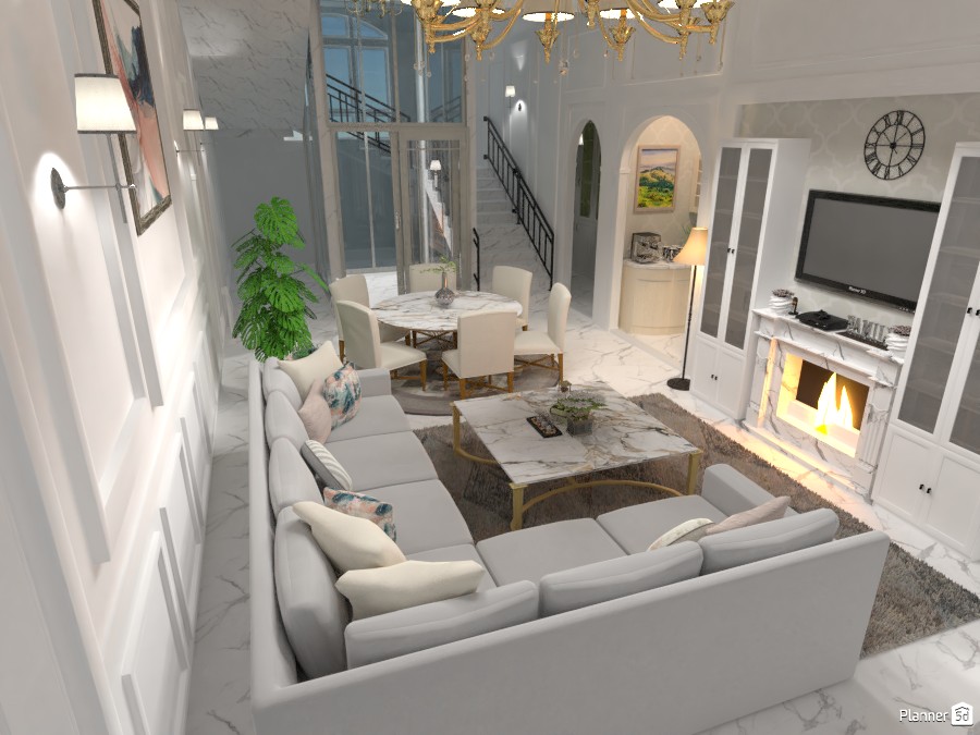 Warm Cozy Night Living #3430643 by Mrs AKA