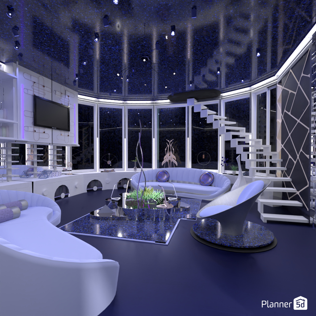 Futuristic Living Room #3361176 by Editors Choice