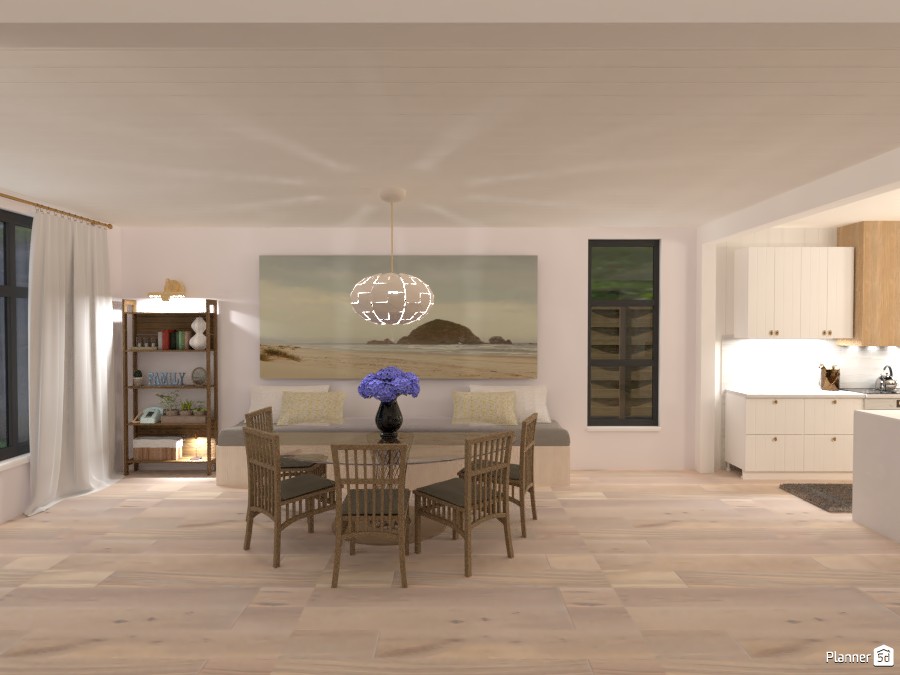 Scandinavian Beach House - Dining Room #4580487 by Isabel