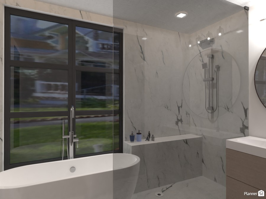 Scandinavian Beach House - Principal Bathroom #4580504 by Isabel