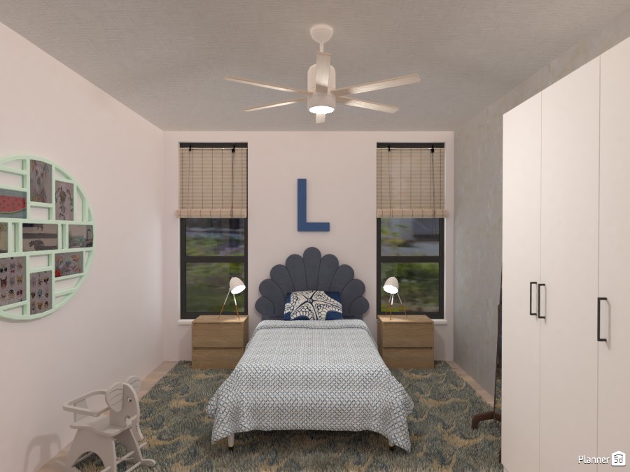 Scandinavian Beach House - Kid's Room #4580507 by Isabel