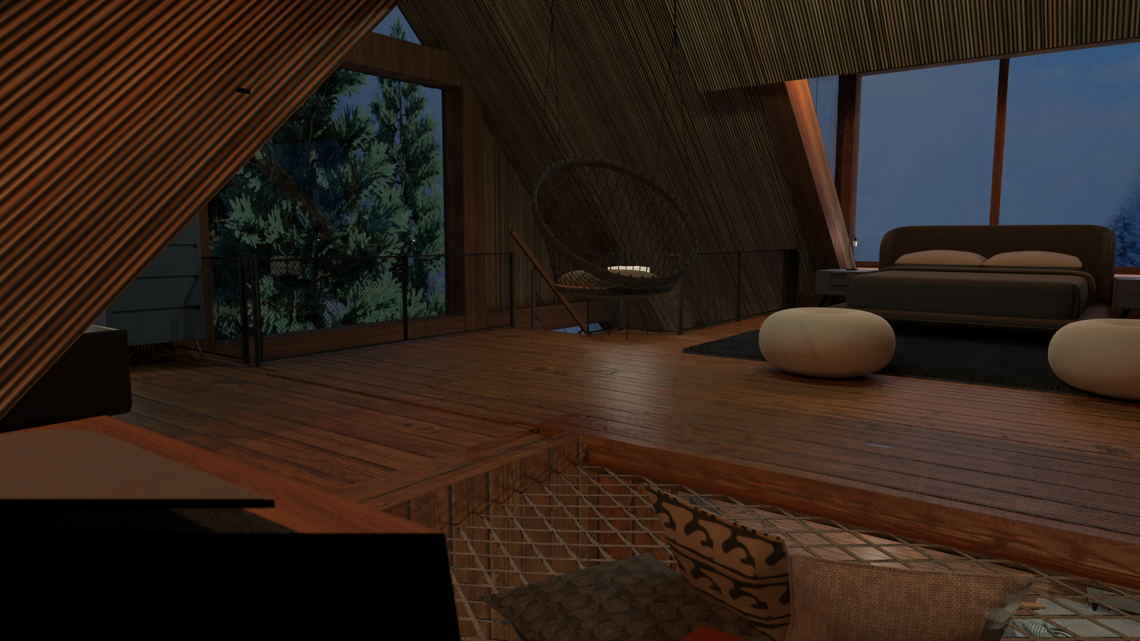 A frame cabin bedroom #10877752 by Michel