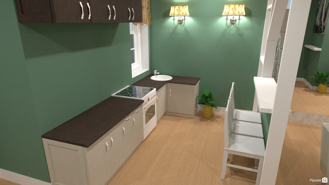 Salón/cocina sencillos. #3658833 by Hall Pat