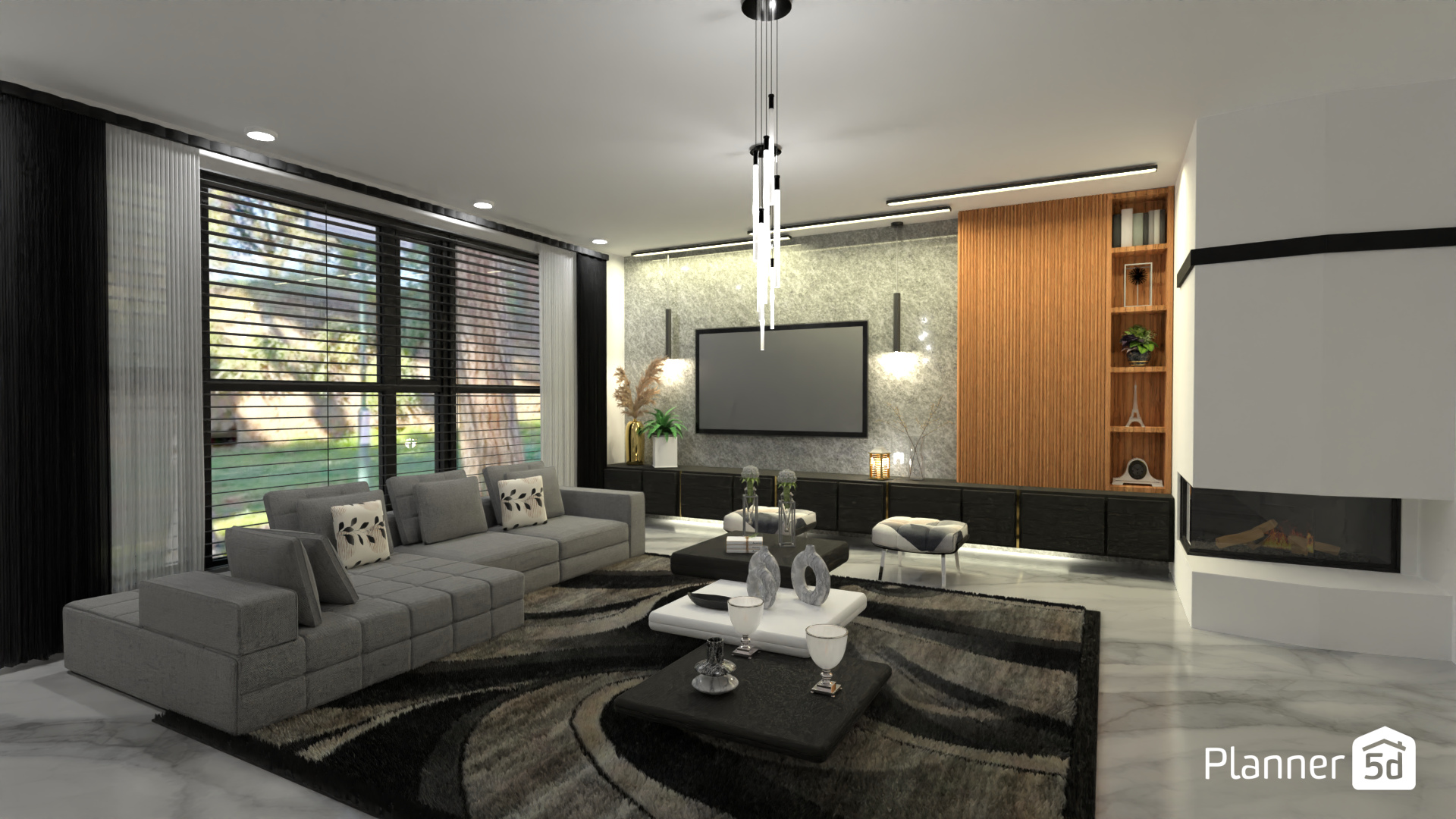 Salon moderno a blanco y negro #18591474 by MariaCris