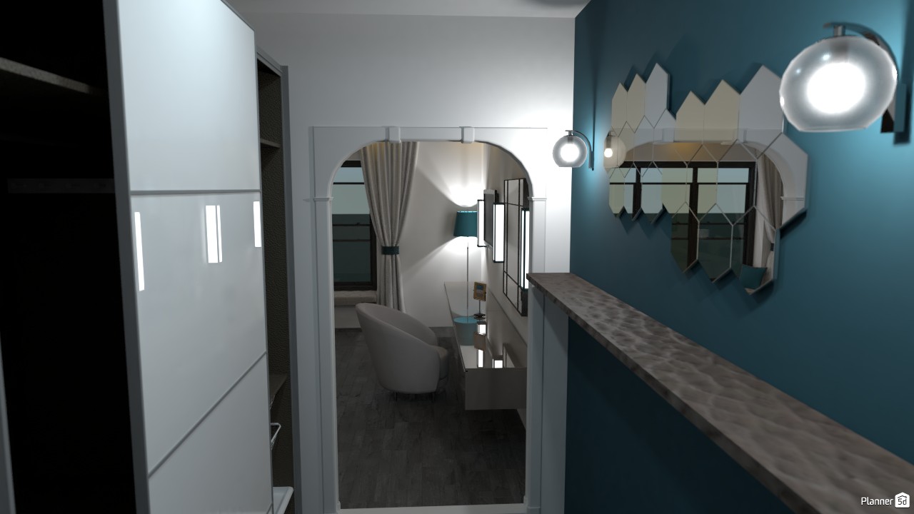 Hotel room blue&brown design 3544696 by KDESIGN image