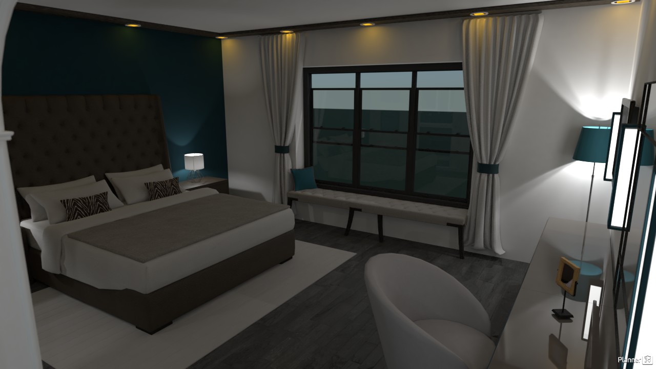 Hotel room blue&brown design #3544701 by KDESIGN
