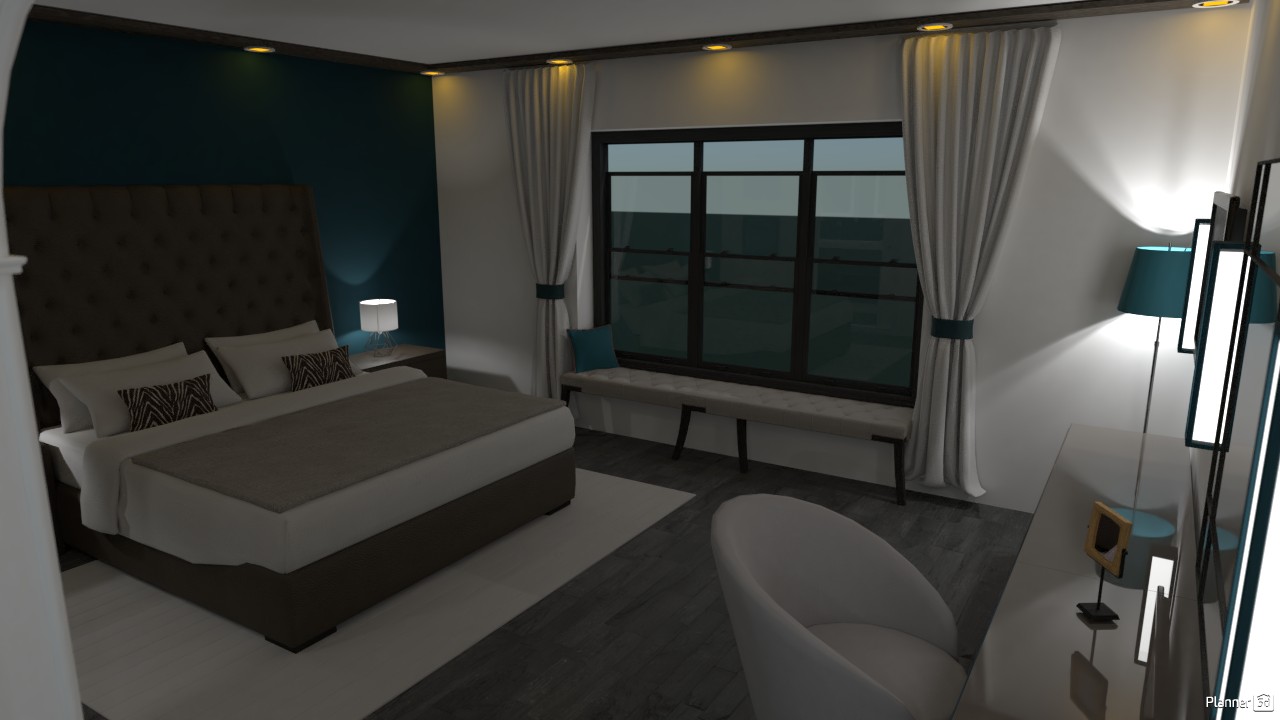 Hotel room blue&brown design 3544701 by KDESIGN image