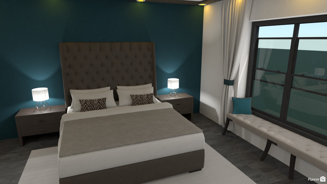Hotel room blue&brown design 3544703 by KDESIGN image