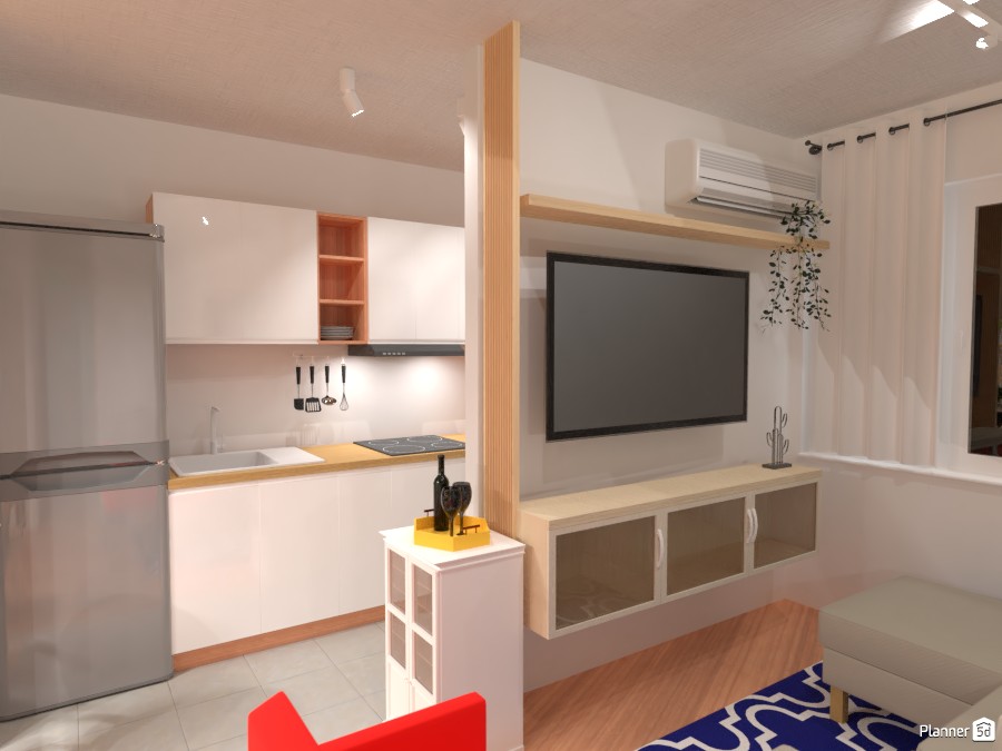 LIVING ROOM AND KITCHEN #4319070 by Leo Cardoso