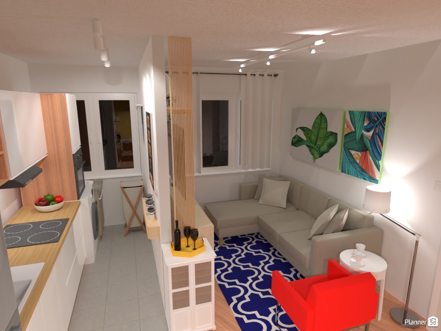 KITCHEN AND LIVING ROOM #4319086 by Leo Cardoso