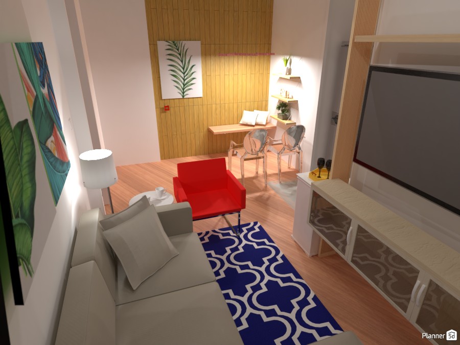 LIVING ROOM AND DINNING SPACE #4319108 by Leo Cardoso