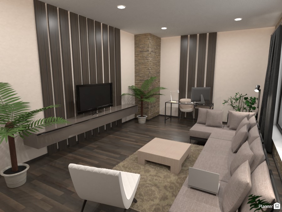 MINIMALISM AND ECO DECOR LIVING ROOM #3845220 by Didi