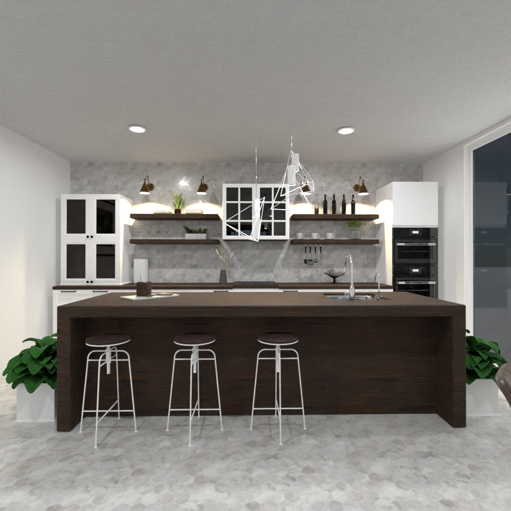 Brown and White Kitchen #11481088 by Editors Choice