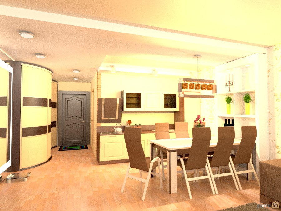 Кухня-гостиная в квартире-студии #838129 by Куля *Flying