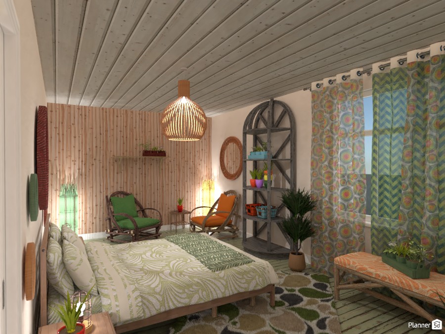 Boho style interior: Bedroom #3570873 by Moonface