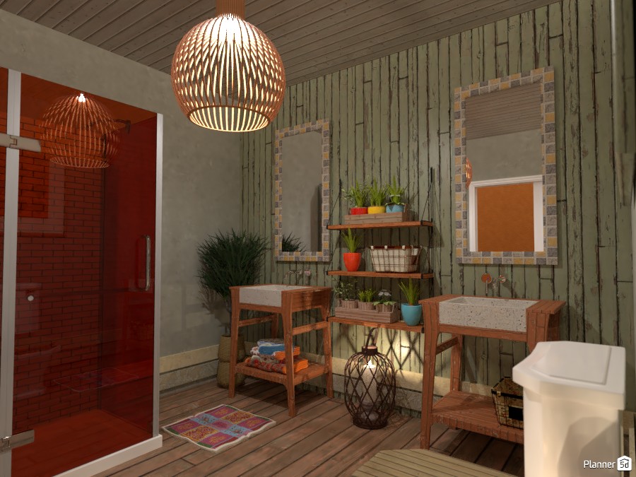 Boho style interior: Bath 2 #3567275 by Moonface