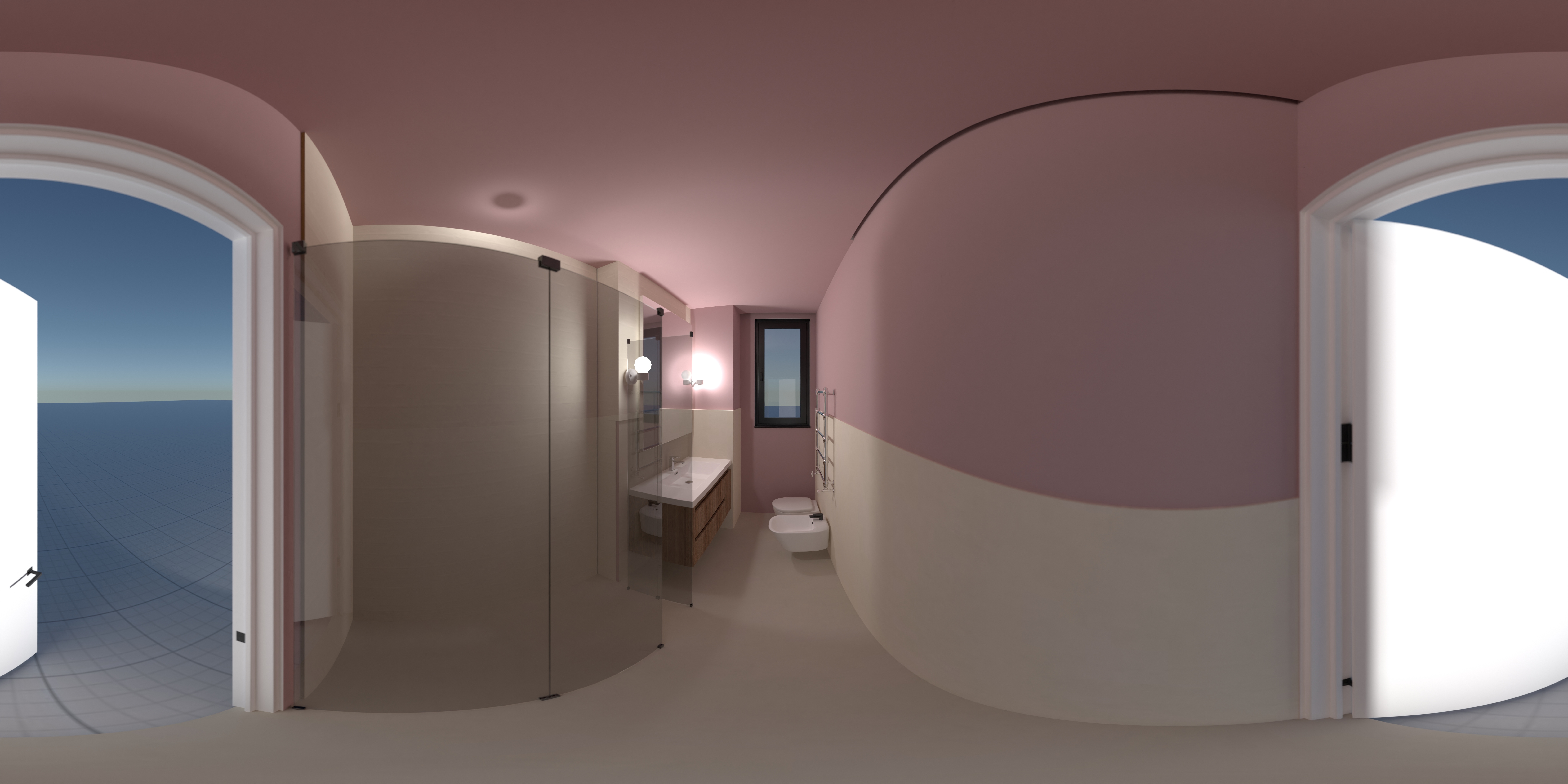 Girls' bathroom pink tiles #24407556 by User 135644559