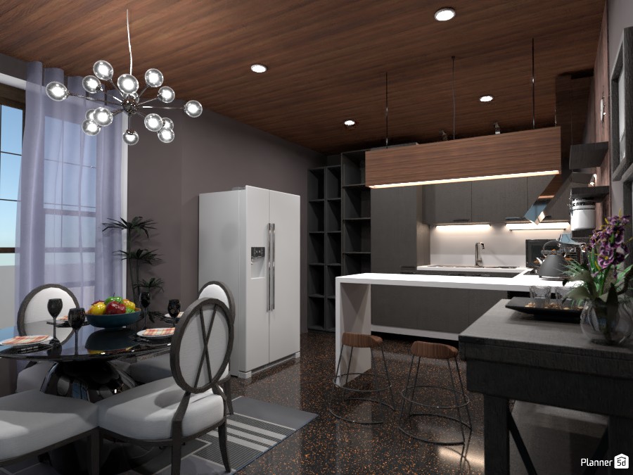 Dark Toned Kitchen #4372057 by Shriya
