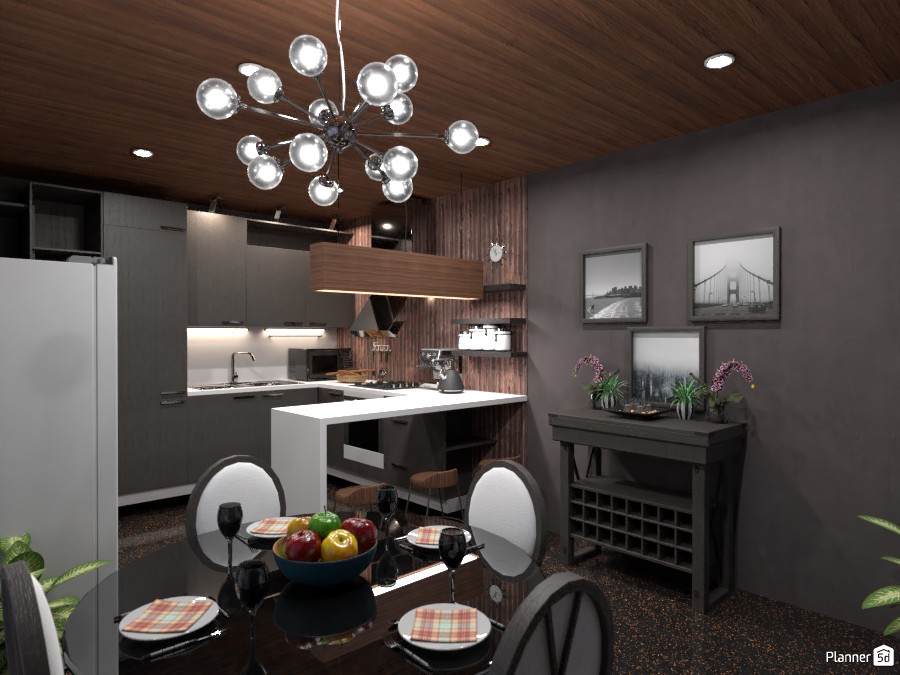 Dark Toned Kitchen #4372060 by Shriya