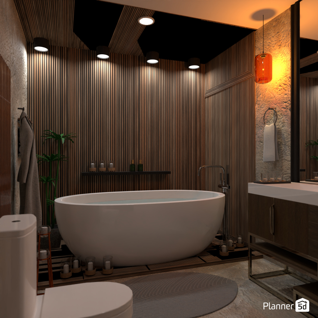 Bath with candles #19211988 by Editors Choice