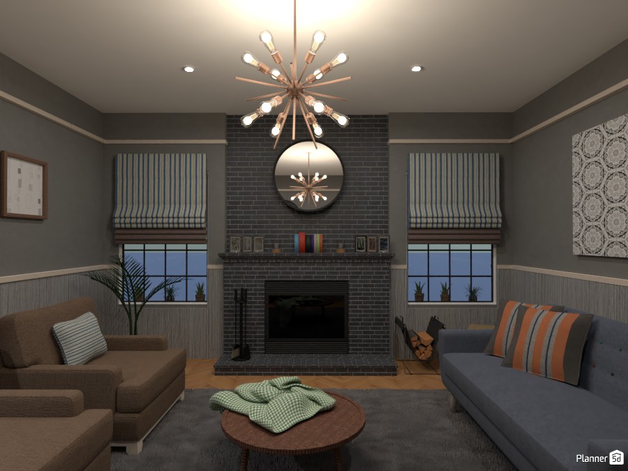 Sala de estar con chimenea #5483089 by Jessica✅