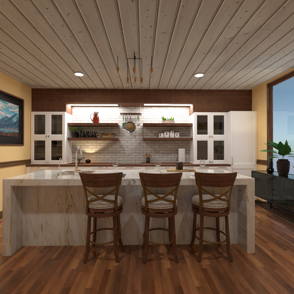 Brown and White Kitchen #11514748 by Editors Choice
