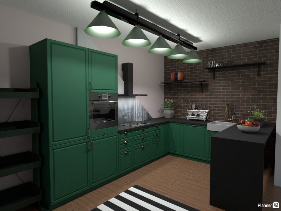 dark green kitchen 4440181 by Anonymous:):) image