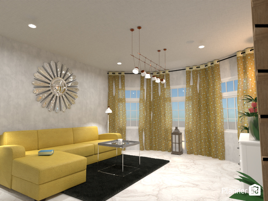 Sunny spring room with yellow accents #7526946 by Born to be Wild