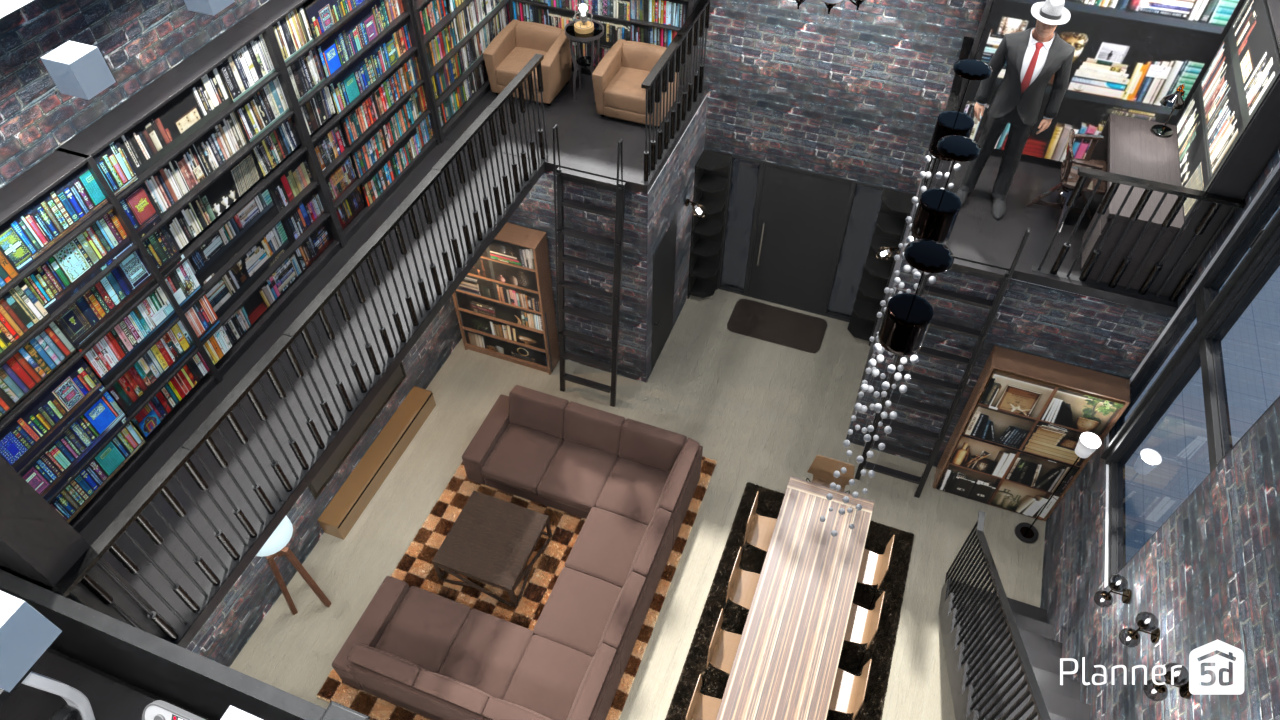 Urban loft library #17720959 by Aldona